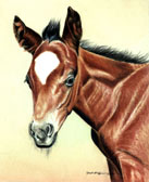 Mares and Foals, Equine Art - Those Ears